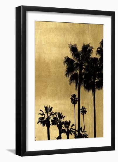 Palm Silhouette on Gold II-Kate Bennett-Framed Art Print