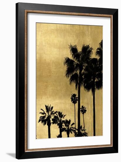 Palm Silhouette on Gold II-Kate Bennett-Framed Art Print