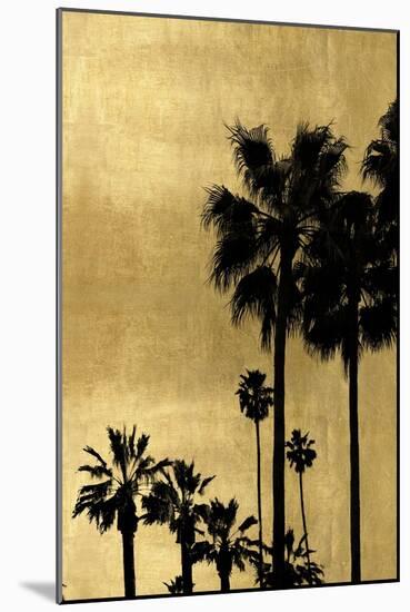 Palm Silhouette on Gold II-Kate Bennett-Mounted Art Print