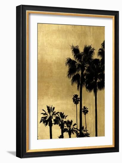 Palm Silhouette on Gold II-Kate Bennett-Framed Art Print