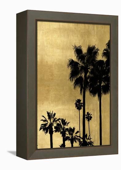 Palm Silhouette on Gold II-Kate Bennett-Framed Stretched Canvas