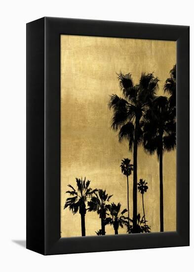 Palm Silhouette on Gold II-Kate Bennett-Framed Stretched Canvas