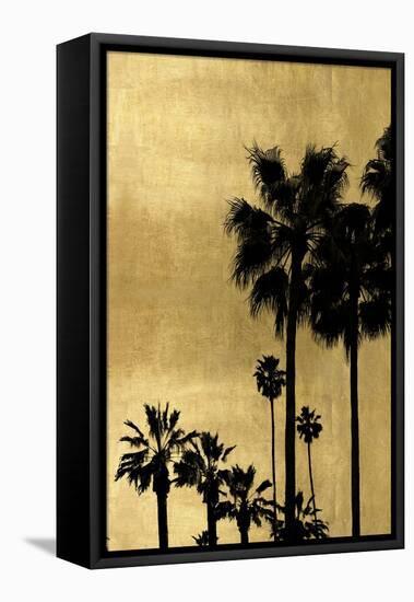 Palm Silhouette on Gold II-Kate Bennett-Framed Stretched Canvas