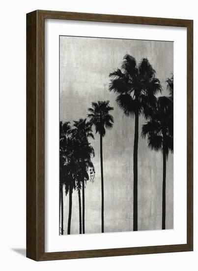 Palm Silhouette on Silver III-Kate Bennett-Framed Art Print