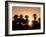 Palm Silhouettes over Sunset in the Desert. Zagora, Morocco, Africa.-LeonardoRC-Framed Photographic Print