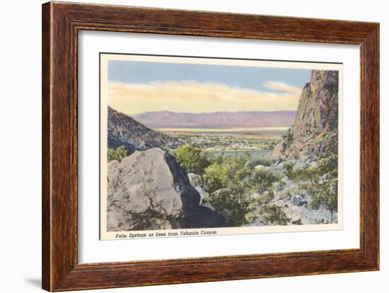 Palm Springs from Tahquiz Canyon-null-Framed Premium Giclee Print