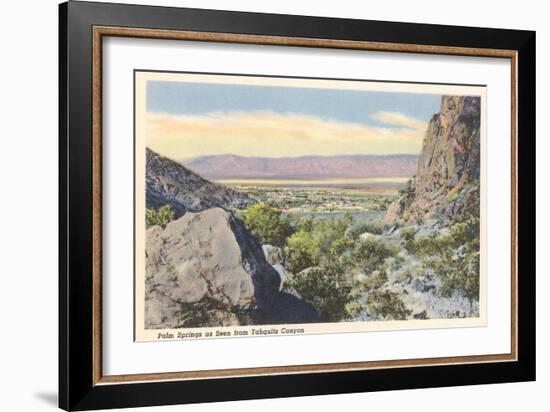 Palm Springs from Tahquiz Canyon-null-Framed Premium Giclee Print