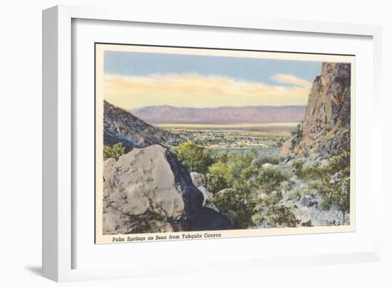 Palm Springs from Tahquiz Canyon-null-Framed Premium Giclee Print