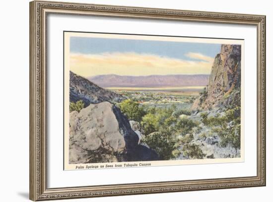 Palm Springs from Tahquiz Canyon-null-Framed Art Print