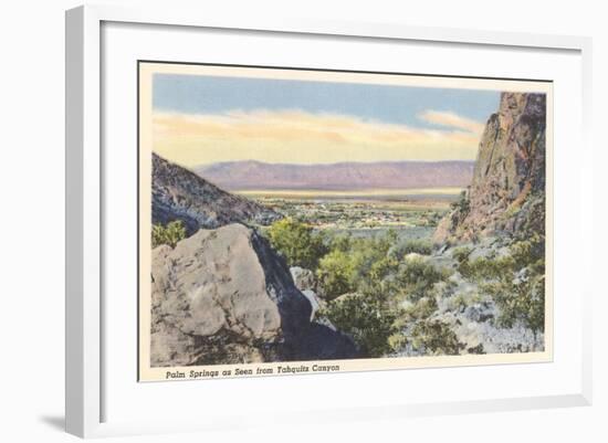 Palm Springs from Tahquiz Canyon-null-Framed Art Print