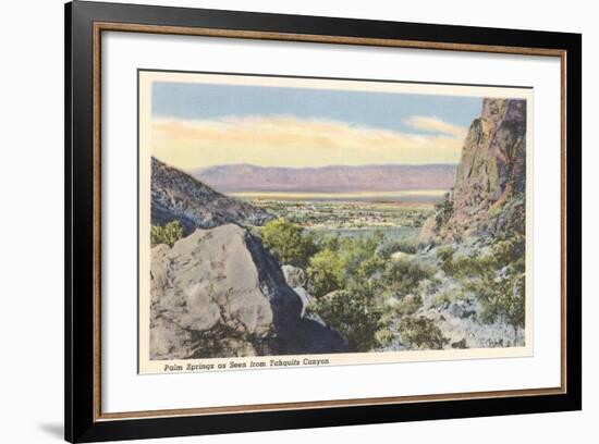 Palm Springs from Tahquiz Canyon-null-Framed Art Print