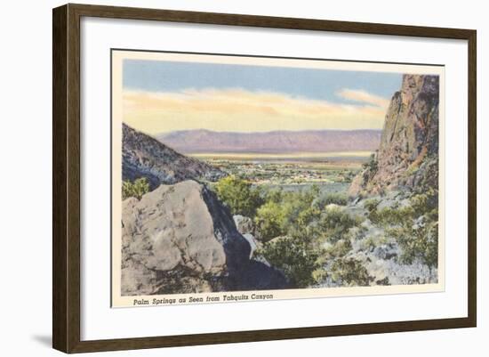 Palm Springs from Tahquiz Canyon-null-Framed Art Print