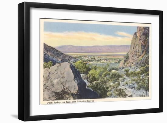 Palm Springs from Tahquiz Canyon-null-Framed Art Print