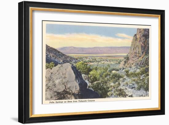 Palm Springs from Tahquiz Canyon-null-Framed Art Print