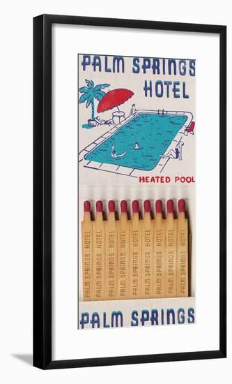 Palm Springs Hotel Matchbook-Kristine Hegre-Framed Giclee Print