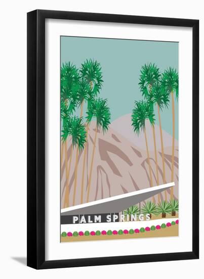 Palm Springs Hotel-Jen Bucheli-Framed Art Print