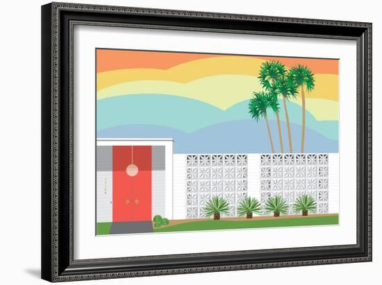 Palm Springs Sunset-Jen Bucheli-Framed Art Print