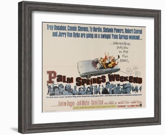 Palm Springs Weekend, 1963, Directed by Norman Taurog-null-Framed Premium Giclee Print