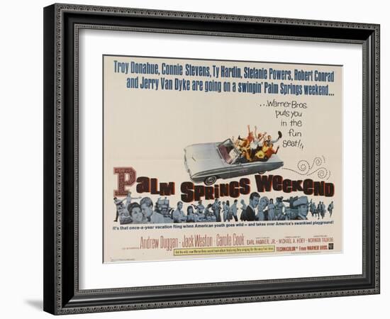 Palm Springs Weekend, 1963, Directed by Norman Taurog-null-Framed Premium Giclee Print