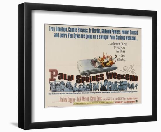 Palm Springs Weekend, 1963, Directed by Norman Taurog-null-Framed Giclee Print