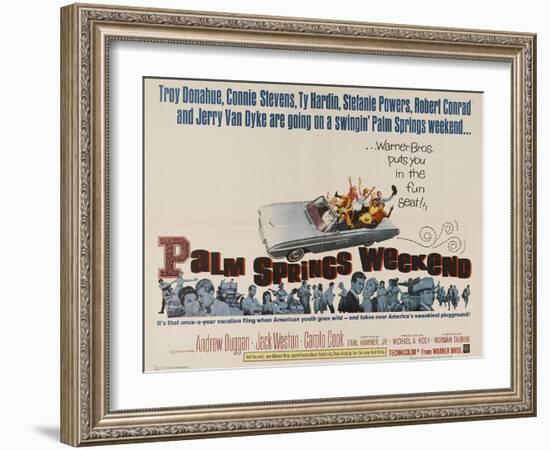 Palm Springs Weekend, 1963, Directed by Norman Taurog-null-Framed Giclee Print