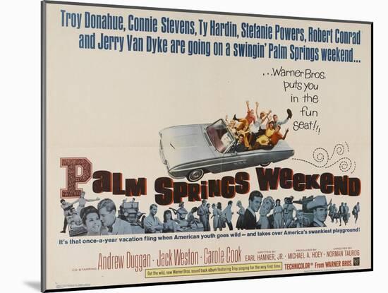 Palm Springs Weekend, 1963, Directed by Norman Taurog-null-Mounted Giclee Print