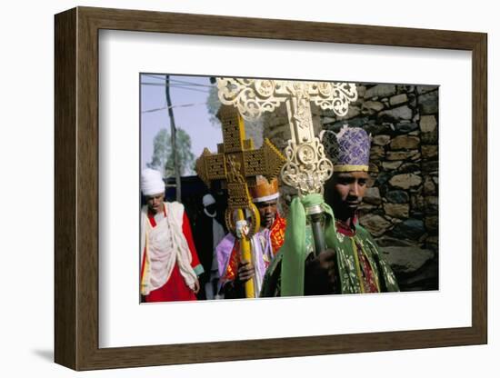 Palm Sunday Procession, Axoum (Axum) (Aksum), Tigre Region, Ethiopia, Africa-Bruno Barbier-Framed Photographic Print