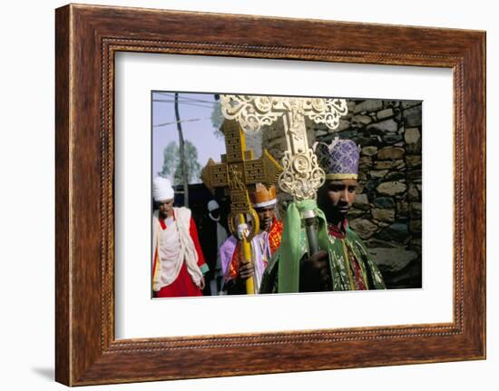 Palm Sunday Procession, Axoum (Axum) (Aksum), Tigre Region, Ethiopia, Africa-Bruno Barbier-Framed Photographic Print