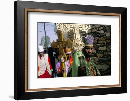 Palm Sunday Procession, Axoum (Axum) (Aksum), Tigre Region, Ethiopia, Africa-Bruno Barbier-Framed Photographic Print