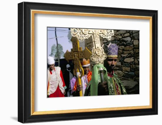 Palm Sunday Procession, Axoum (Axum) (Aksum), Tigre Region, Ethiopia, Africa-Bruno Barbier-Framed Photographic Print