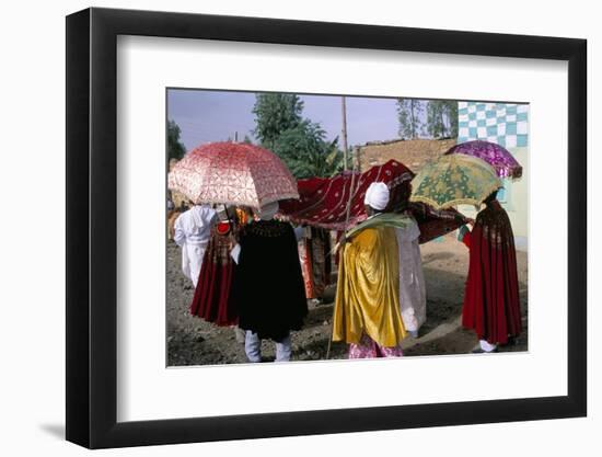 Palm Sunday Procession, Axoum (Axum) (Aksum), Tigre Region, Ethiopia, Africa-Bruno Barbier-Framed Photographic Print