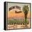 Palm Tree Brand - Riverside, California - Citrus Crate Label-Lantern Press-Framed Stretched Canvas