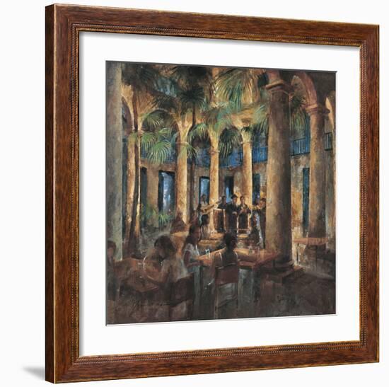 Palm Tree Cafe-Noemi Martin-Framed Giclee Print