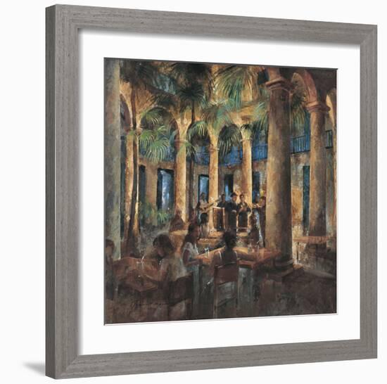 Palm Tree Cafe-Noemi Martin-Framed Giclee Print