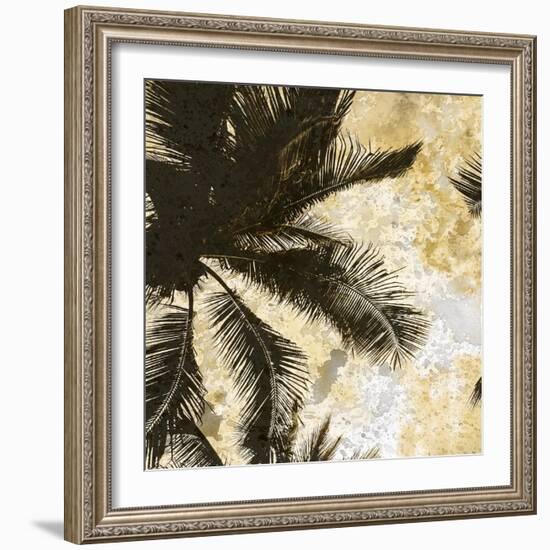 Palm Tree Gold 1-Kimberly Allen-Framed Art Print