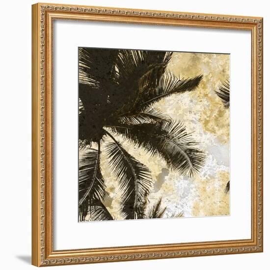 Palm Tree Gold 1-Kimberly Allen-Framed Art Print