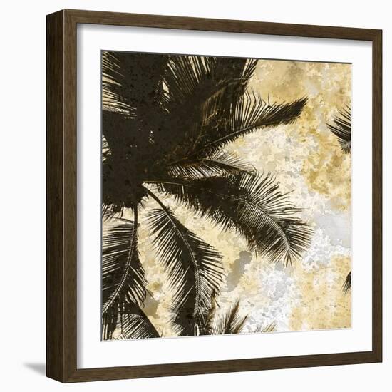 Palm Tree Gold 1-Kimberly Allen-Framed Art Print