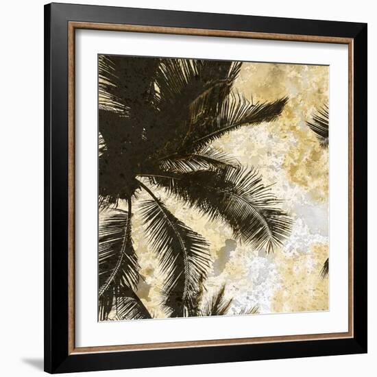 Palm Tree Gold 1-Kimberly Allen-Framed Art Print