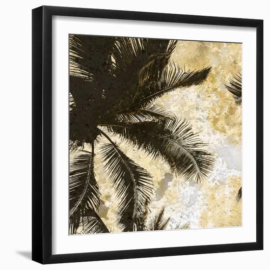 Palm Tree Gold 1-Kimberly Allen-Framed Art Print