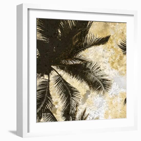 Palm Tree Gold 1-Kimberly Allen-Framed Art Print