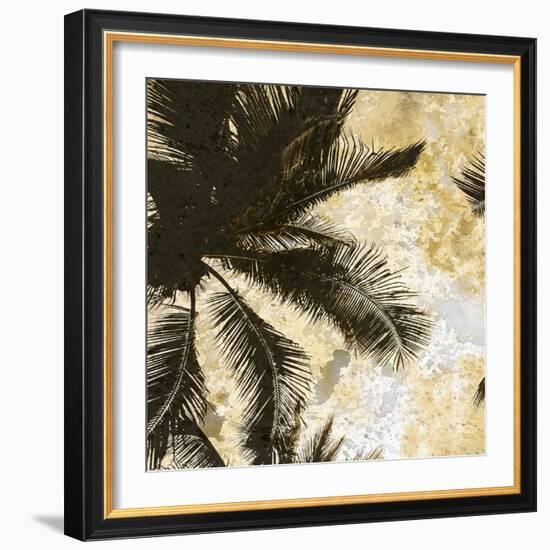 Palm Tree Gold 1-Kimberly Allen-Framed Art Print