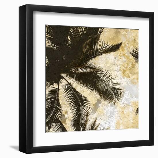 Palm Tree Gold 1-Kimberly Allen-Framed Art Print