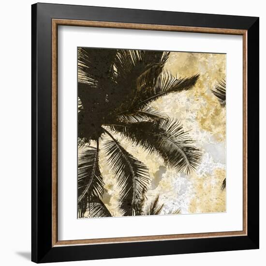 Palm Tree Gold 1-Kimberly Allen-Framed Art Print