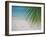 Palm Tree Leaf and Tropical Beach, Maldives, Indian Ocean-Papadopoulos Sakis-Framed Photographic Print