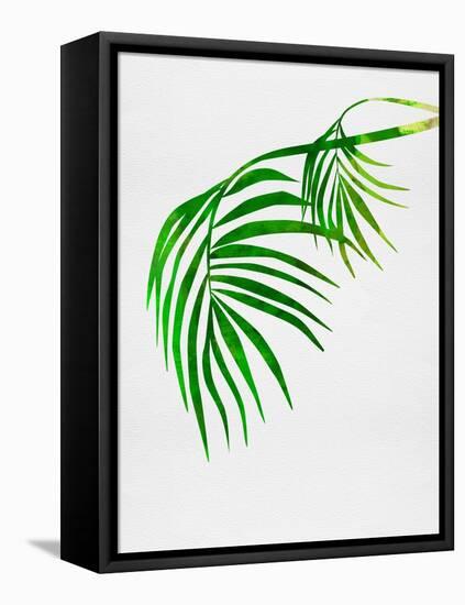 Palm Tree Leaves-Jasmine Woods-Framed Stretched Canvas