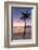 Palm tree on tropical beach during sunset, Le Morne Brabant, Black River district, Mauritius-Roberto Moiola-Framed Photographic Print