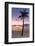 Palm tree on tropical beach during sunset, Le Morne Brabant, Black River district, Mauritius-Roberto Moiola-Framed Photographic Print