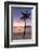 Palm tree on tropical beach during sunset, Le Morne Brabant, Black River district, Mauritius-Roberto Moiola-Framed Photographic Print