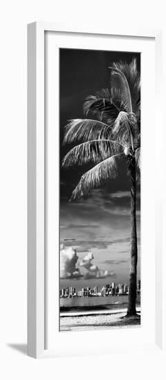 Palm Tree overlooking Downtown Miami - Florida-Philippe Hugonnard-Framed Photographic Print