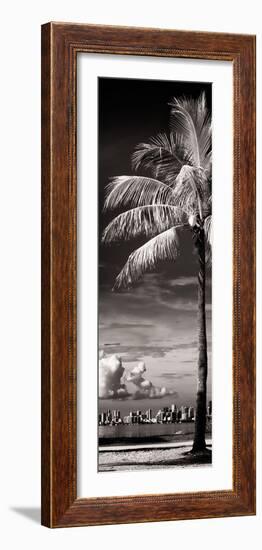 Palm Tree overlooking Downtown Miami - Florida-Philippe Hugonnard-Framed Photographic Print